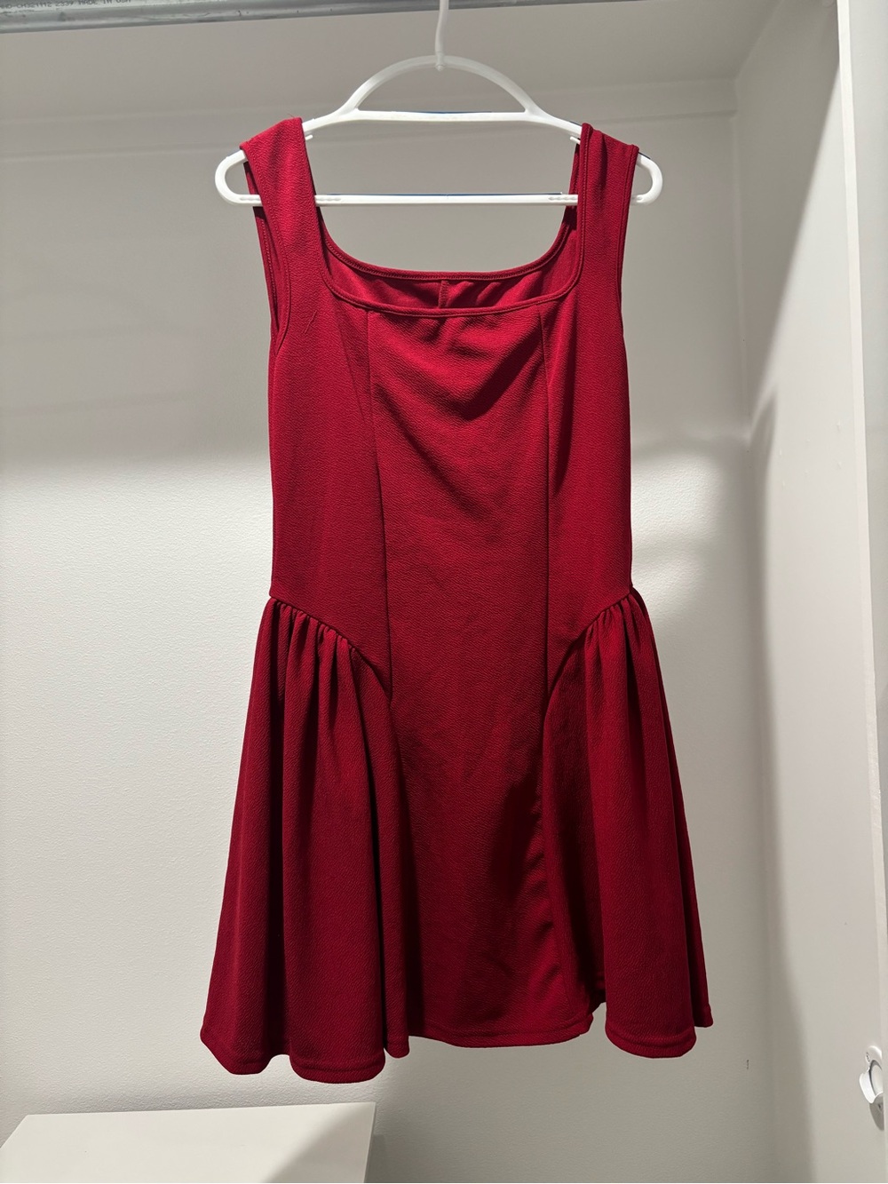 SHEIN Red Sleeveless Scoop-Neck Mini Dress